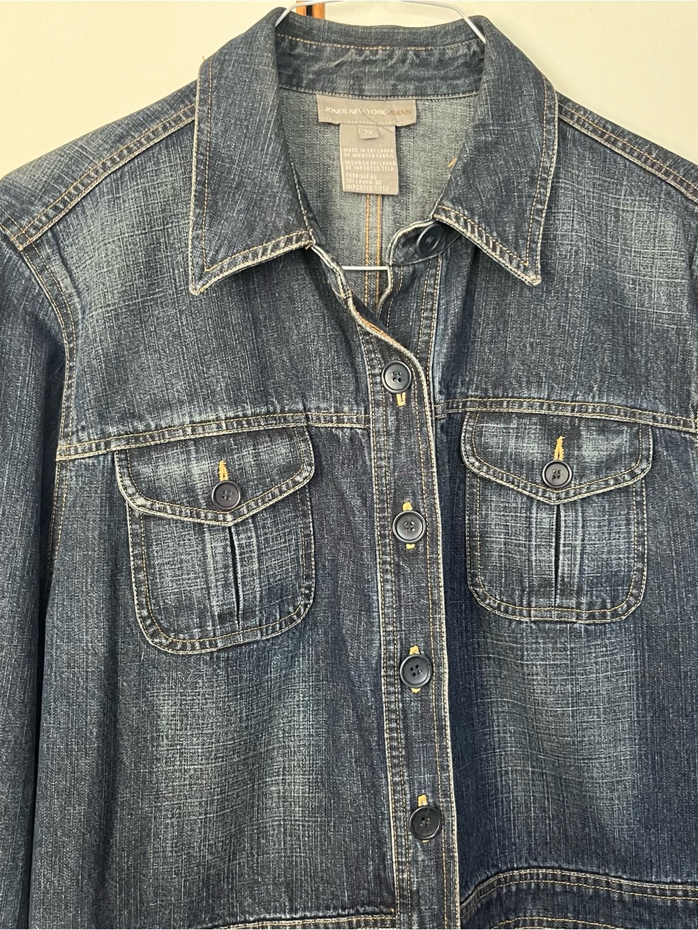 Denim Button-Front Jacket - Blue - Picture 2 of 10